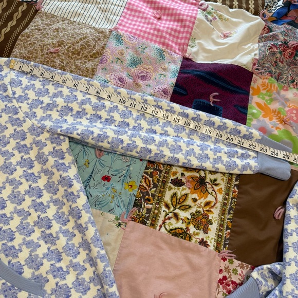 2 Piece Blue and White Pajamagram Fleece Pajamas medium - Picture 7 of 13